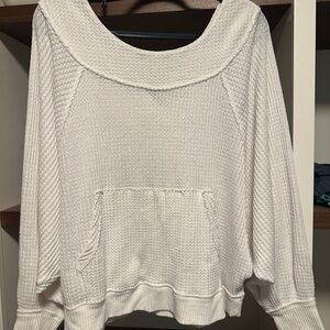 We The Free Textured White Sweater